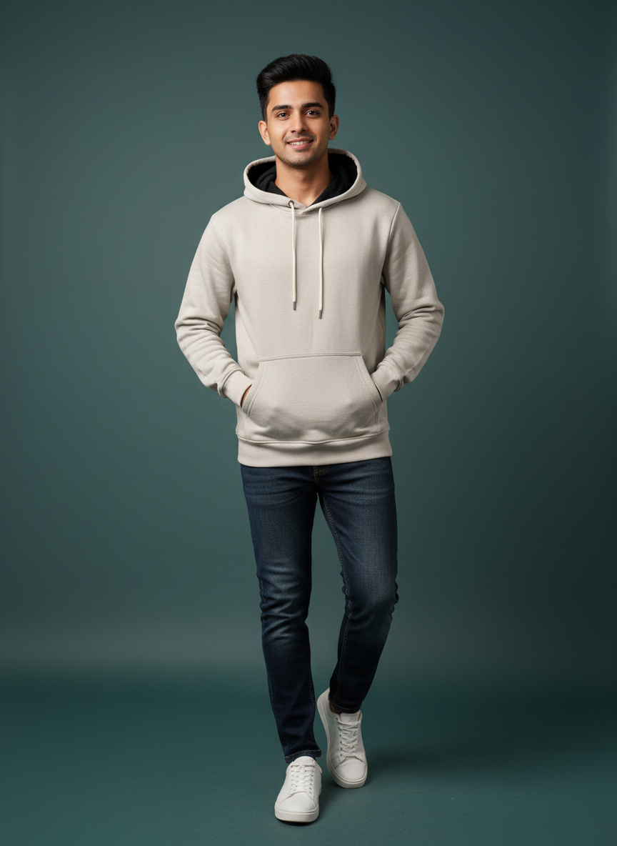Premium Stone Beige Pullover Hoodie | Soft & Durable