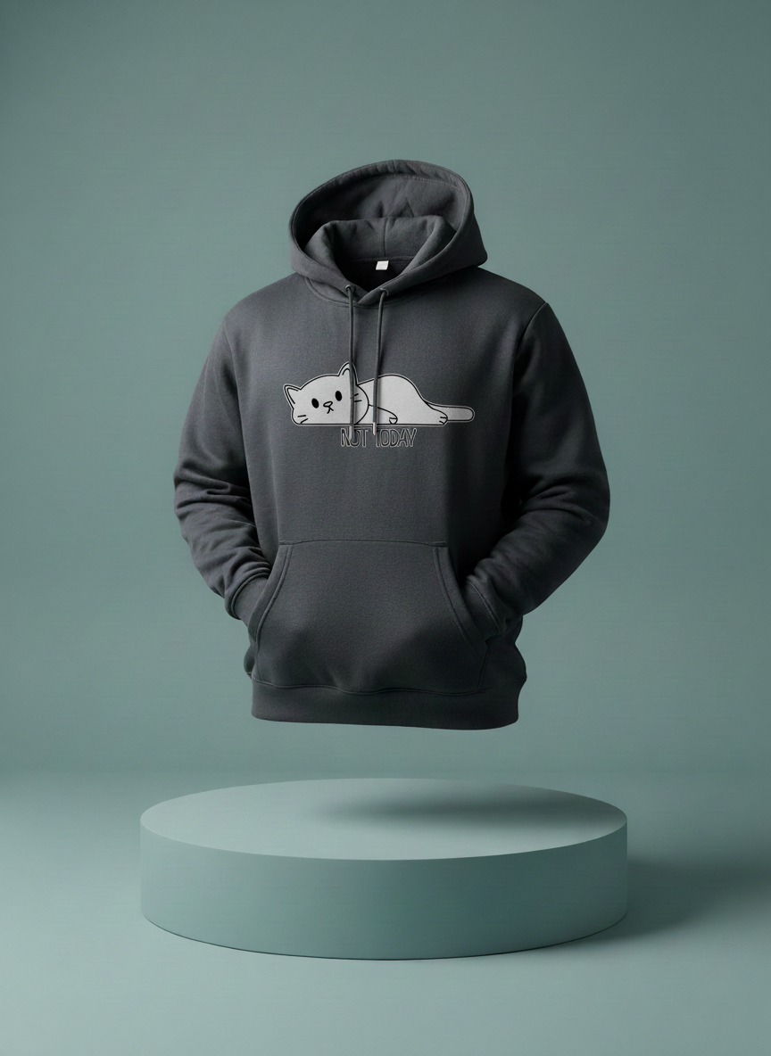 Not Today Lazy Cat Hoodie | Comfy & Stylish for BD