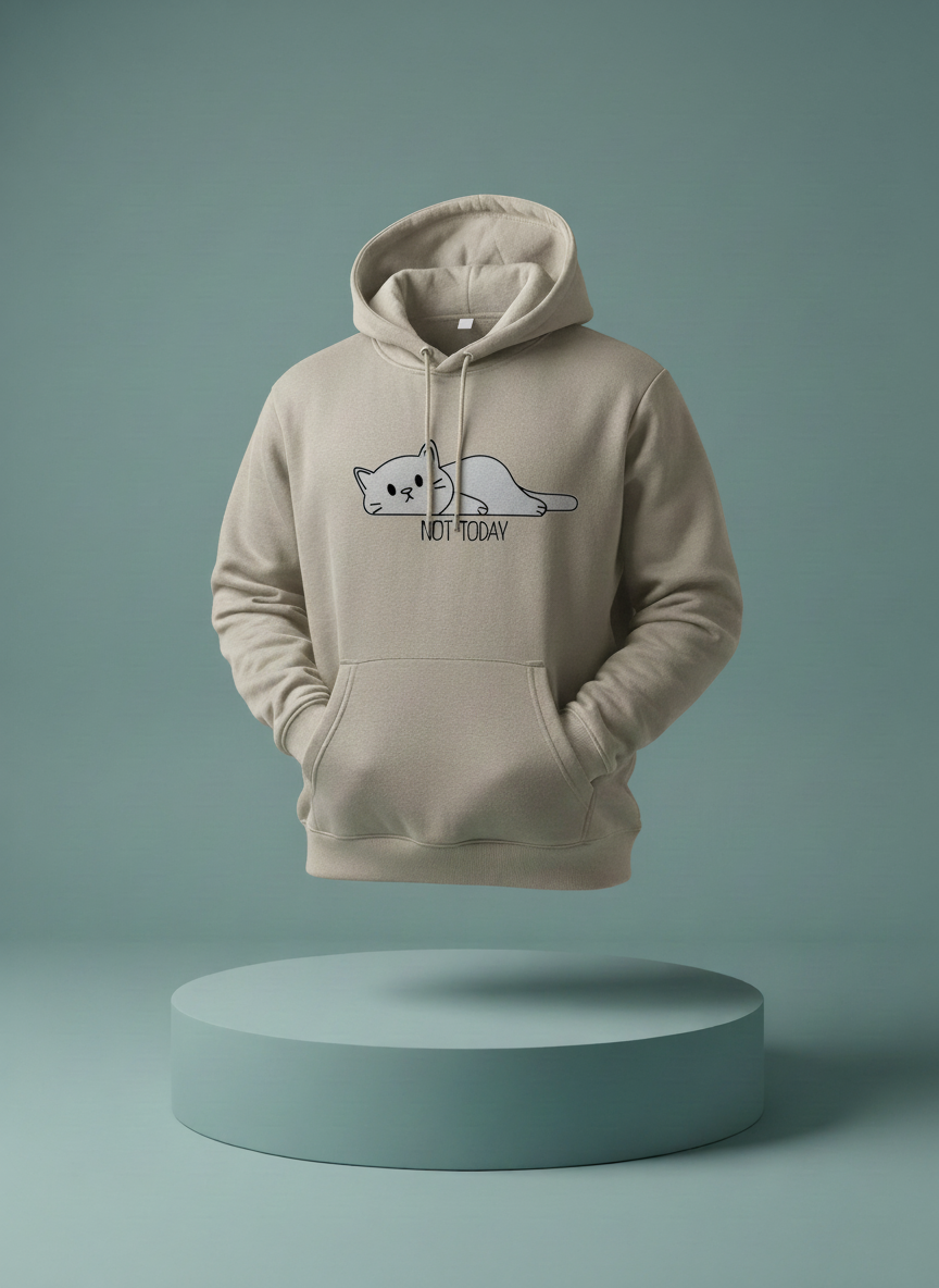 Not Today Lazy Cat Hoodie | Comfy & Stylish for BD