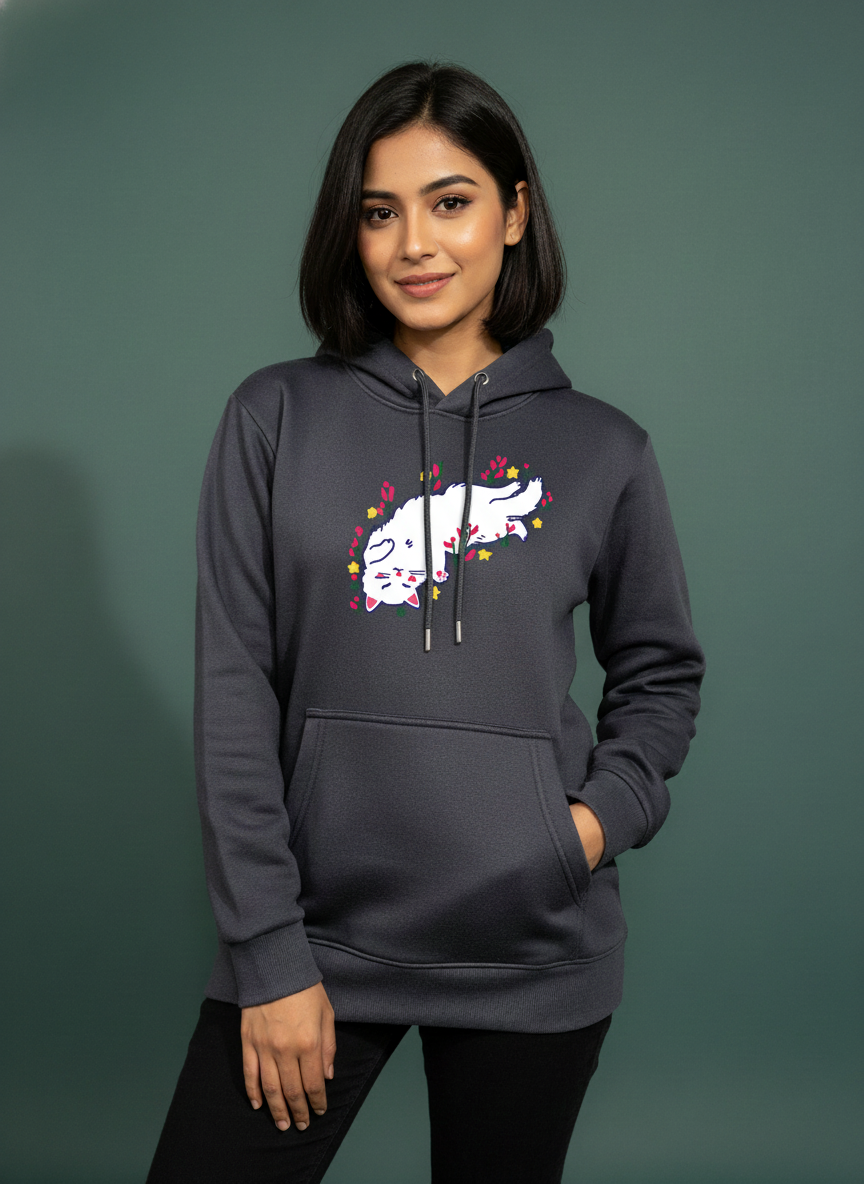 Stylish Cat Floating Elegantly Hoodie for BD Comfort