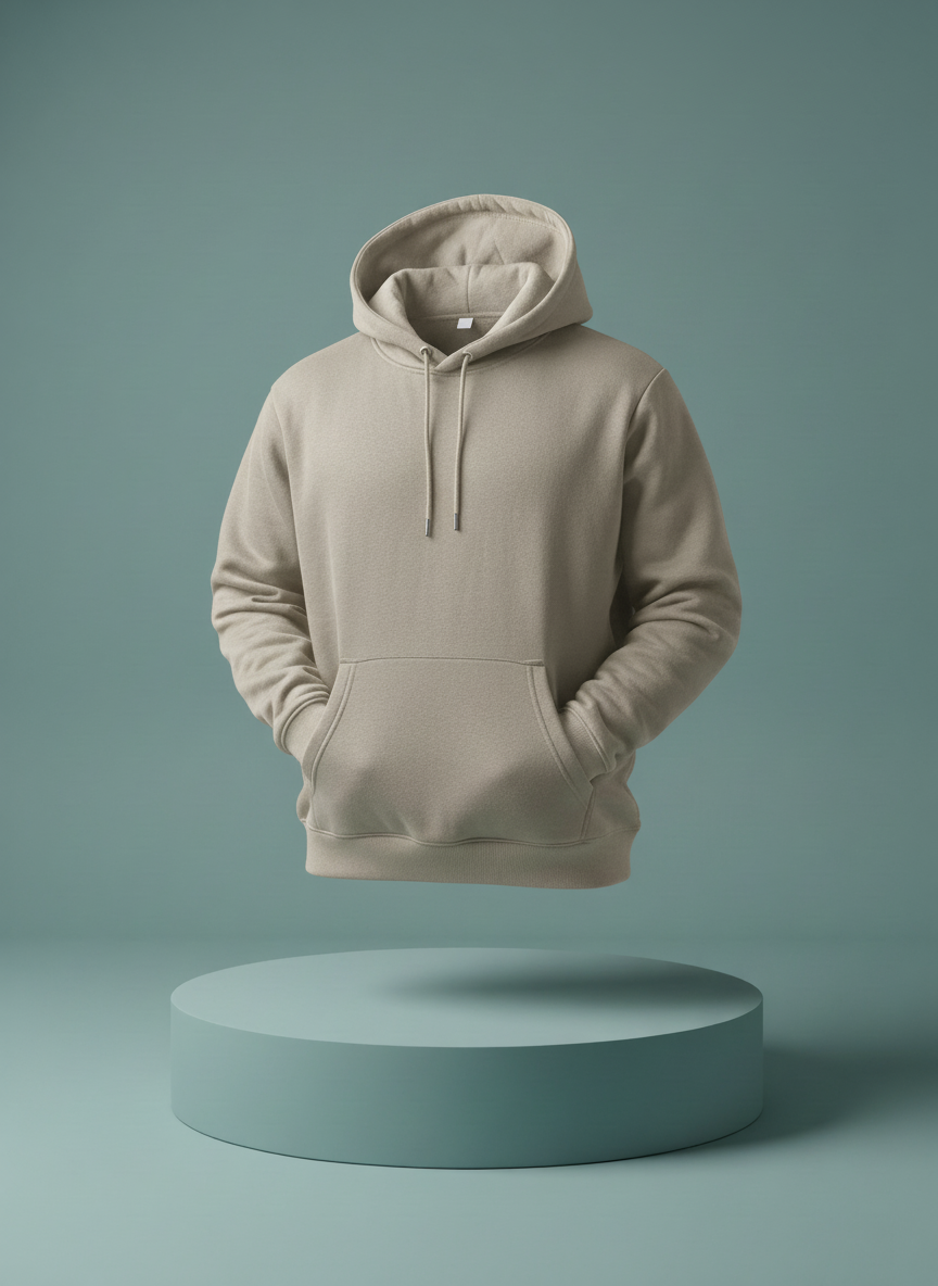 Premium Stone Beige Pullover Hoodie | Soft & Durable