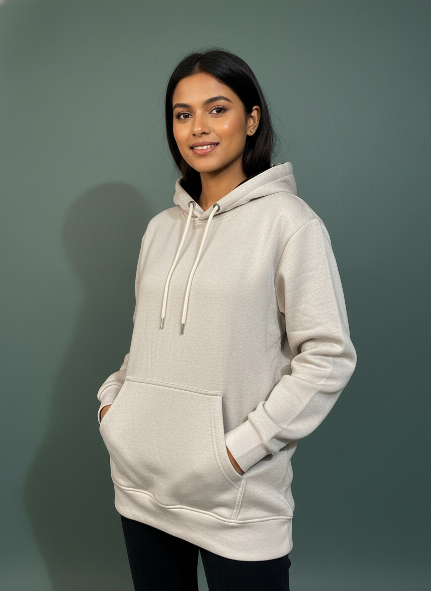 Premium Stone Beige Pullover Hoodie | Soft & Durable