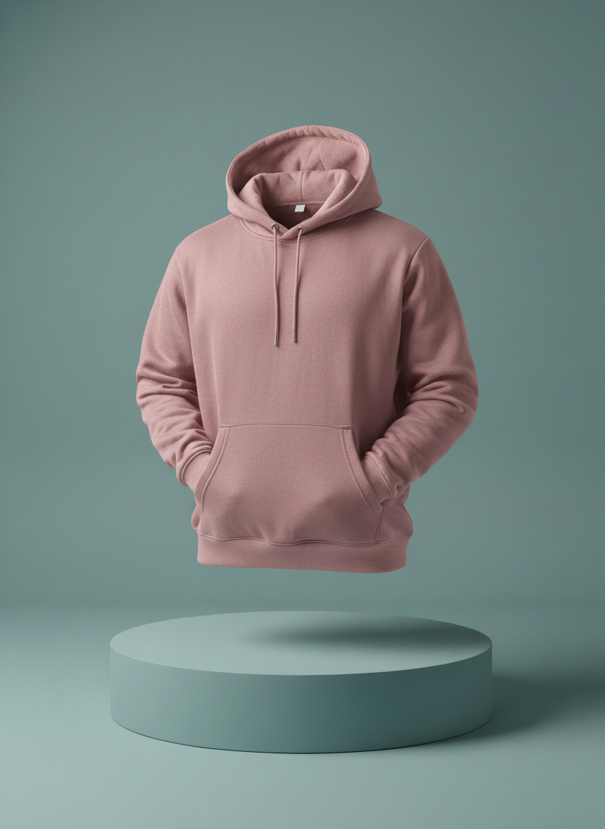 Dusty Rose Pullover Hoodie | Soft & Cozy Comfort