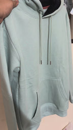 Unisex Soft Fleece Pullover Hoodie - Sage Green